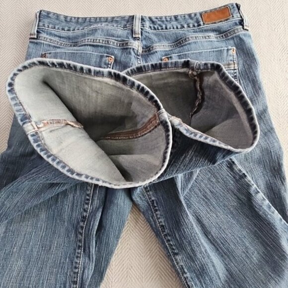 Eddie Bauer Jeans Women's Size 12R (34x30) Med Wash Bootcut Stretch Item# 2871 - Picture 10 of 16